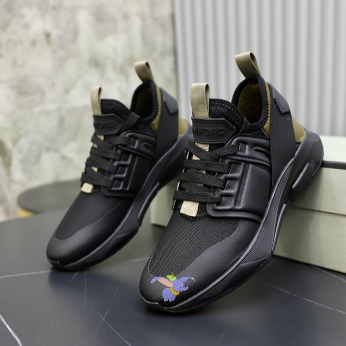 توم فورد شبكة من النايلون Jago المنخفض أعلى حذاء رياضة في Black18