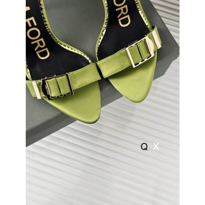 Tom Ford 10 cm Hedvábí Stuha Ve Žluté Sandály