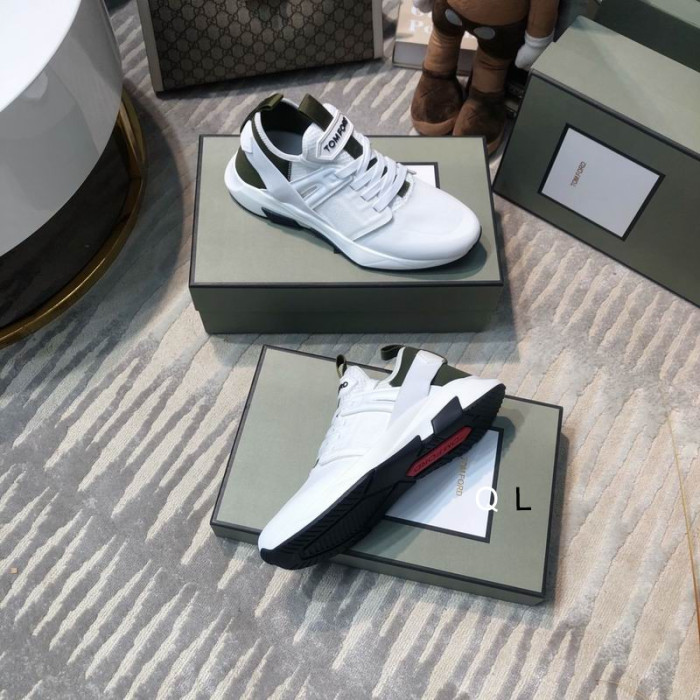 Tom Ford Jago Nylon Mesh Low-Top Tenisky V White01
