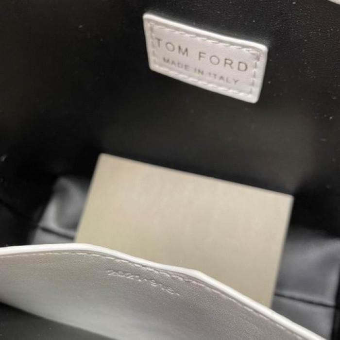 Tom Ford Tlustý Řetěz Krokodýlí Vzor Podpaží Taška V Bílé Barvě