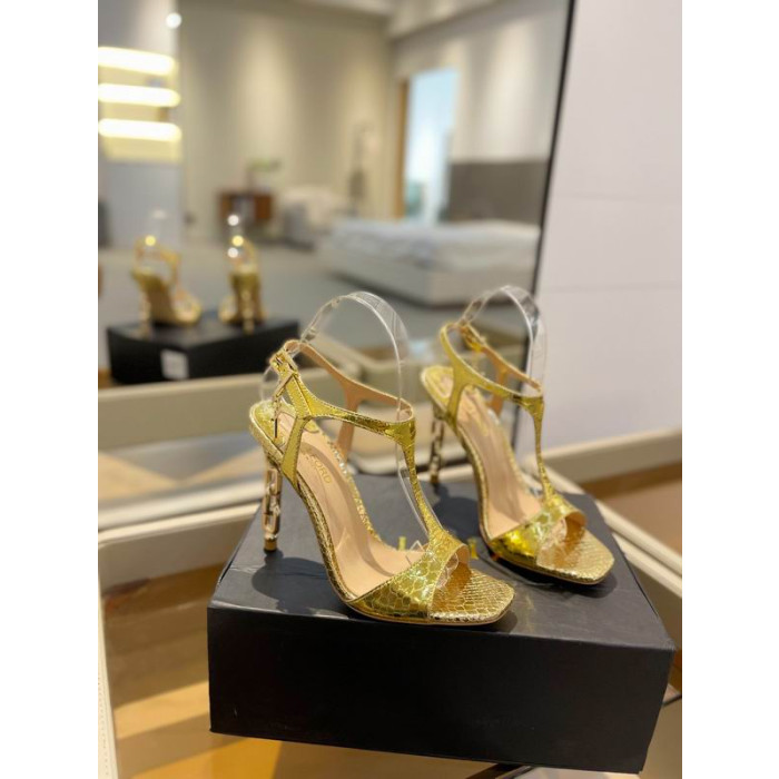 Tom Ford 10,5 cm Hadí Efekt Zlatý Řetěz Angelina Sandály Ve Zlatě