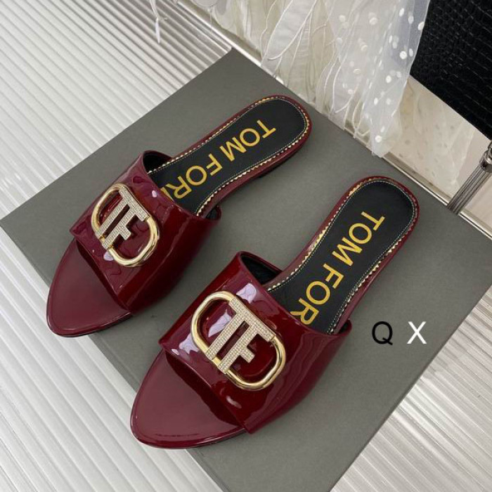 Tom Ford Patent Leather TF Logo Snímek V Bordó