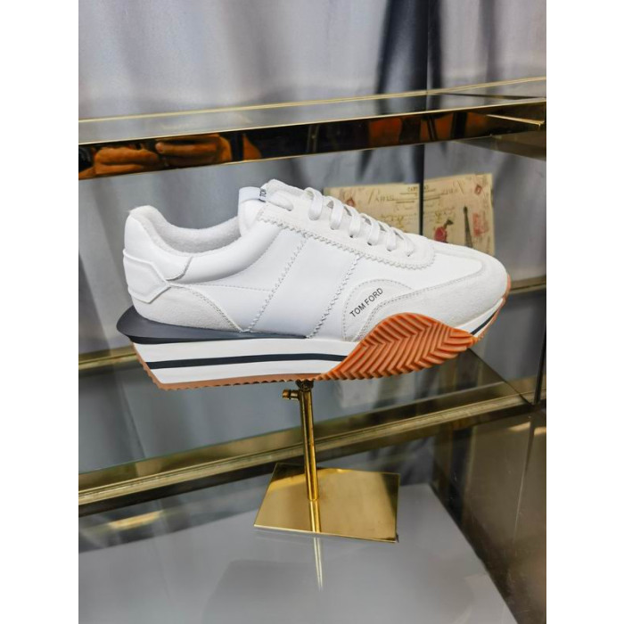 Tom Ford Semiš Technické Tkaniny James Tenisky V Bílé 046