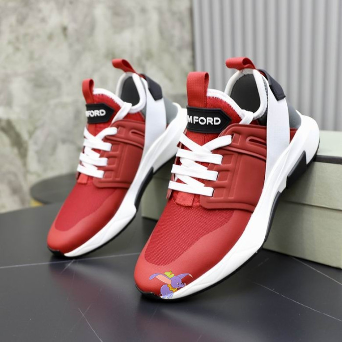 Tom Ford Jago Nylon Mesh Low-Top Tenisky V Red16