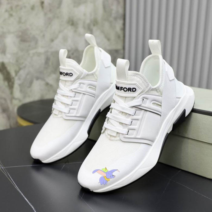 Tom Ford Jago Nylon Mesh Low-Top Tenisky V White12