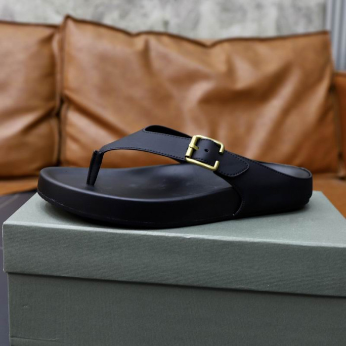 Tom Ford Pánské Kožené Fabulous Palm Pantofle V Černé barvě