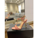 Tom Ford 10,5 cm Razítkem Krokodýl Zlatý Řetěz Angelina Sandály V Růžové