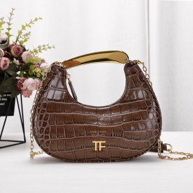 Tom Ford Dámské Mini Krokodýlí Vzor Taška Přes Rameno V Hnědé
