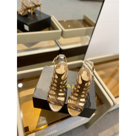 Tom Ford 10,5 cm Lesklý Razítkem Krokodýlí Kůže Paradis Klec Sandály V Khaki