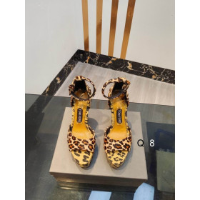 Tom Ford 14,5 cm Leopardí Sandály Žluté