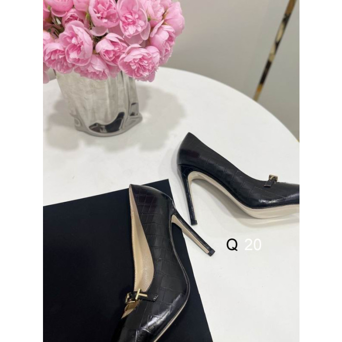 Tom Ford 10cm Præget Krokodille Læder Bælte Spænde Spidse-Toe Pumper Sort