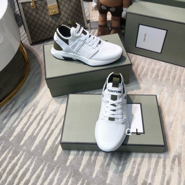 Tom Ford Nylon Mesh Jago Lav-Top Sneaker I White01