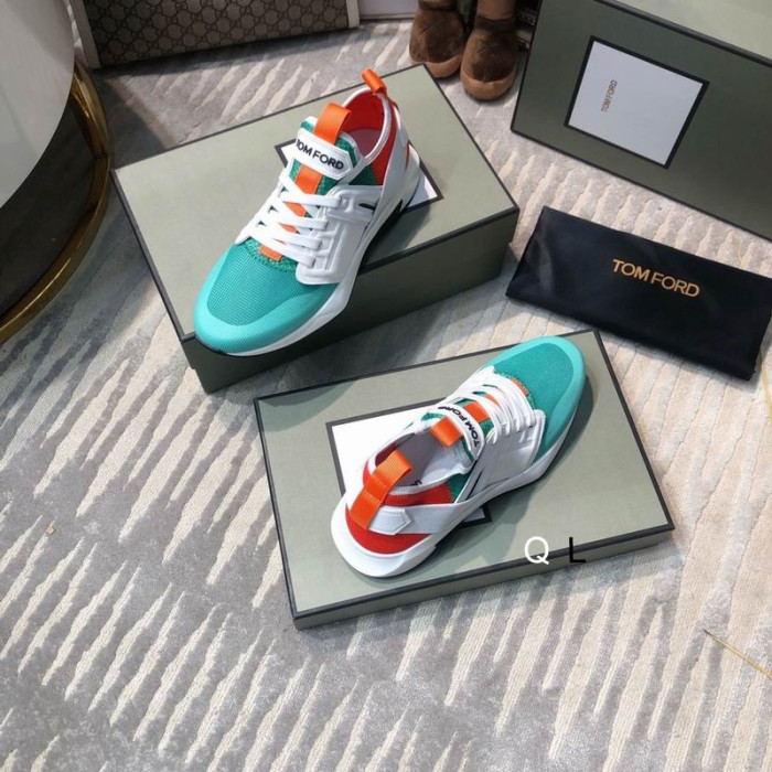 Tom Ford Nylon Mesh Jago Lav-Top Sneaker I Søen blue03