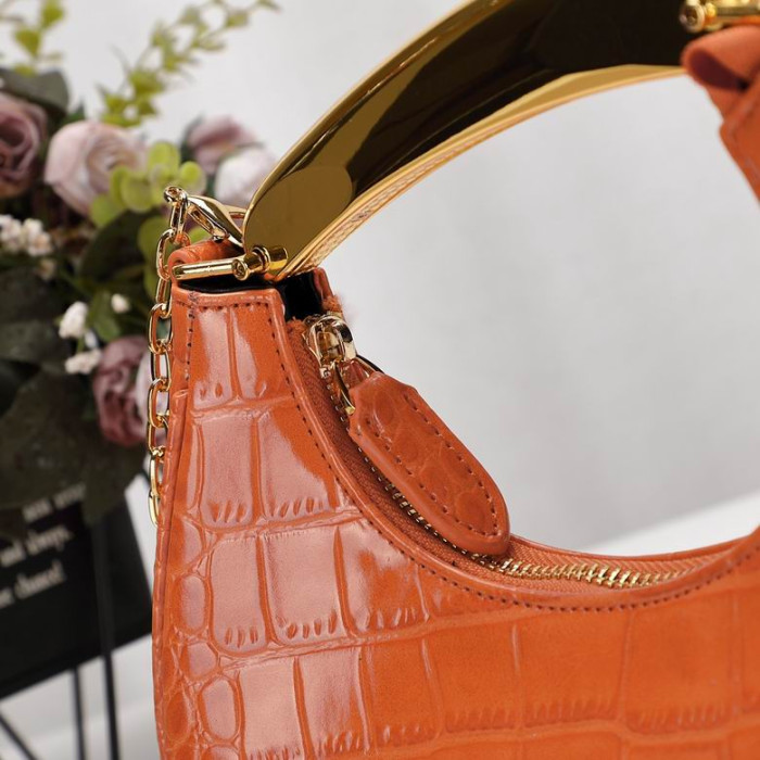 Tom Ford Dame Mini-Krokodille Mønster Skuldertaske I Orange