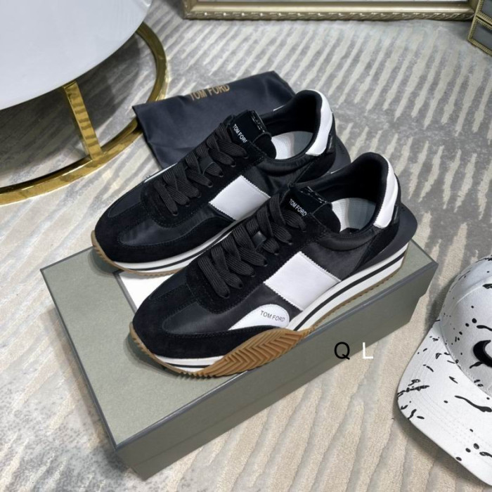 Tom Ford Suede Eco-Venligt Materiale James Sneaker I Sort/Hvid