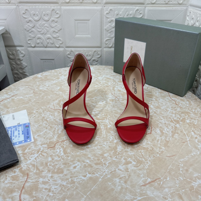 Tom Ford 10,5 cm Læder High Heel Sandal I Rød