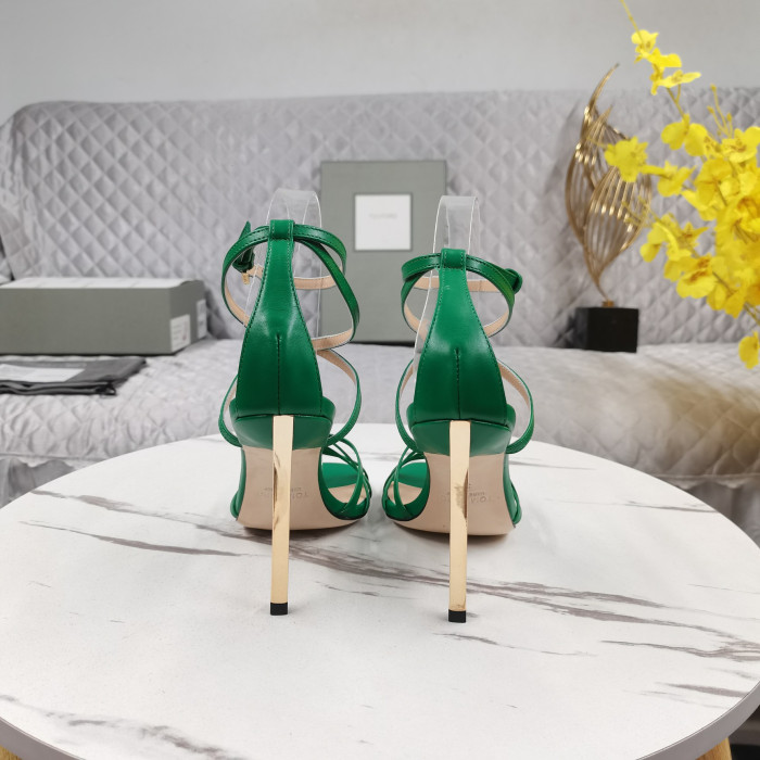 Tom Ford 11cm Nappa Ida Sandal I Grøn