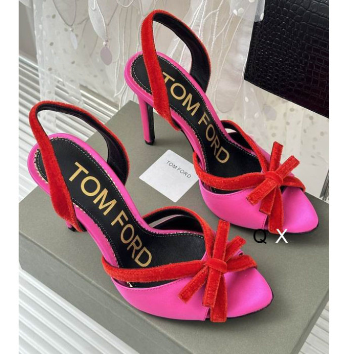 Tom Ford Velvet Bue Sandal I Rosa