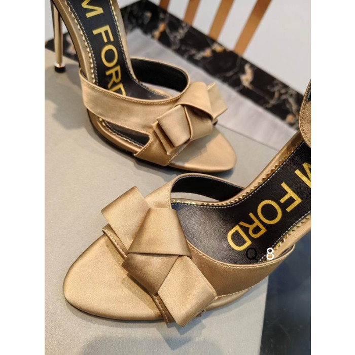 Tom Ford Metal Stiletto Sandaler I Champagne