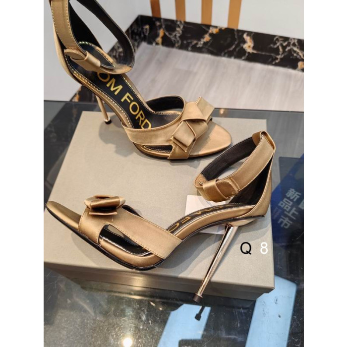 Tom Ford Metal Stiletto Sandaler I Champagne
