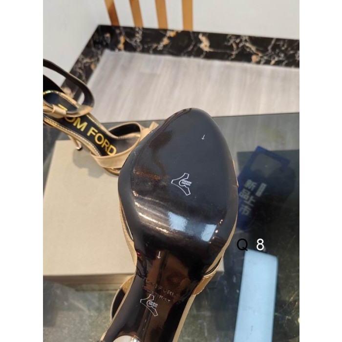 Tom Ford Metal Stiletto Sandaler I Champagne