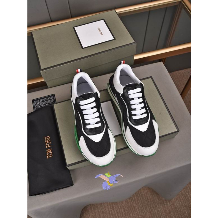 Tom Ford Læder Lav-Top Sneaker I Sort