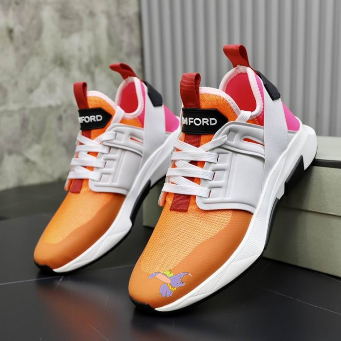 Tom Ford Nylon Mesh Jago Lav-Top Sneaker I Orange15