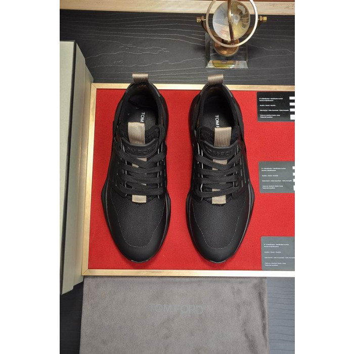 Tom Ford Nylon Mesh Jago Sneaker I Sort