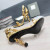 Tom Ford Patent Læder Metal Kæde Pegede Sandal I Guld