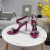 Tom Ford 10,5 cm Læder Sølv Kæde Sandal I Pink