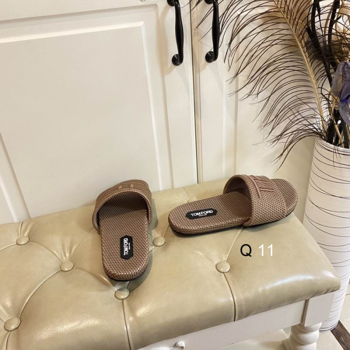 Tom Ford Geweven Slippers Grijs