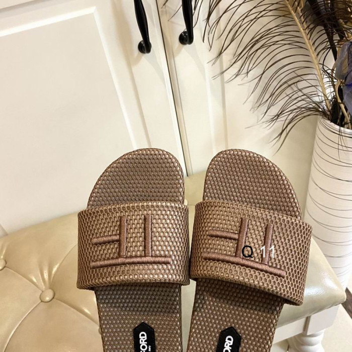 Tom Ford Geweven Slippers Grijs