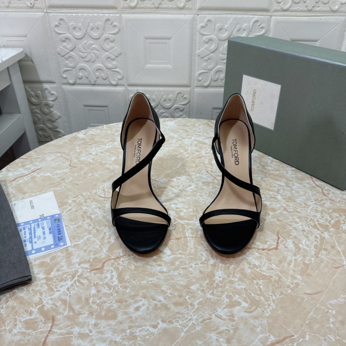 Tom Ford 10,5 cm Lederen Hoge Hak Sandaal In het Zwart
