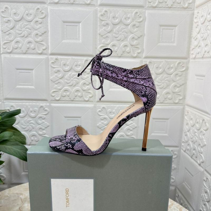 Tom Ford 10,5 cm Afgedrukt Slangenhuid Sandaal Paars