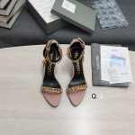 Tom Ford Lederen Metalen Ketting Wees Sandaal Roze
