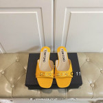 Tom Ford Hagedis Logo-Plaque Platte Sandaal In Geel