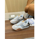 Tom Ford Suede Technische Stof James Sneaker In Licht Bruin/Wit 030