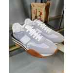 Tom Ford Suede Technische Stof James Sneaker In Grijs blauw 015