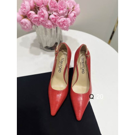 Tom Ford 10cm Gestempeld Krokodil Lederen Angelina Pomp In het Rood