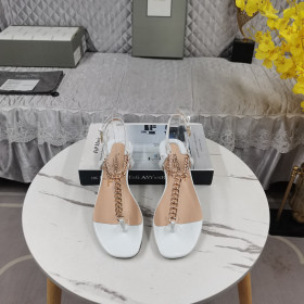 Tom Ford Zenith Chain-Verfraaid Hagedis-Effect Lederen Slingback Sandaal In Het Wit