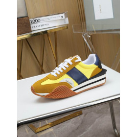 Tom Ford Suede Technische Stof James Sneaker In Bruin/Geel 033
