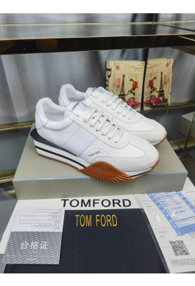 Tom Ford Suede Technische Stof James Sneaker In Wit 046