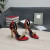Tom Ford Lederen Metalen Ketting Wees Sandaal Rood