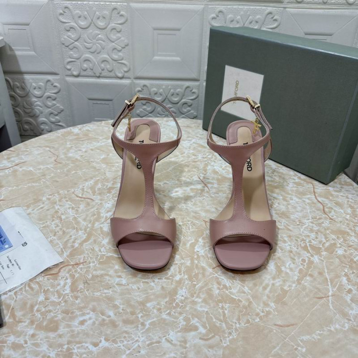 Tom Ford 10,5 cm Kiiltävä Nahka Hopea Metalli Ketjun Angelina Sandaalit Violetti