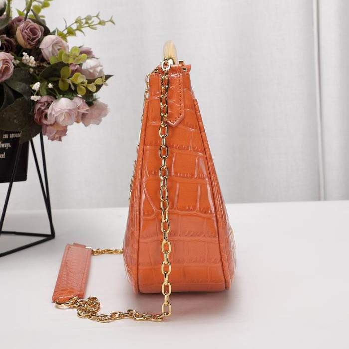 Tom Ford Naisten Mini Krokotiili Kuvio Olkalaukku Orange