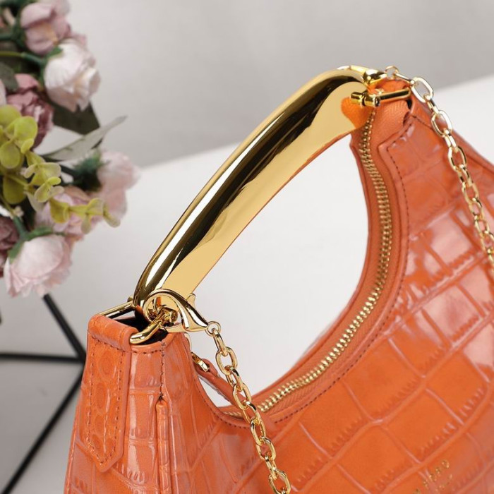 Tom Ford Naisten Mini Krokotiili Kuvio Olkalaukku Orange