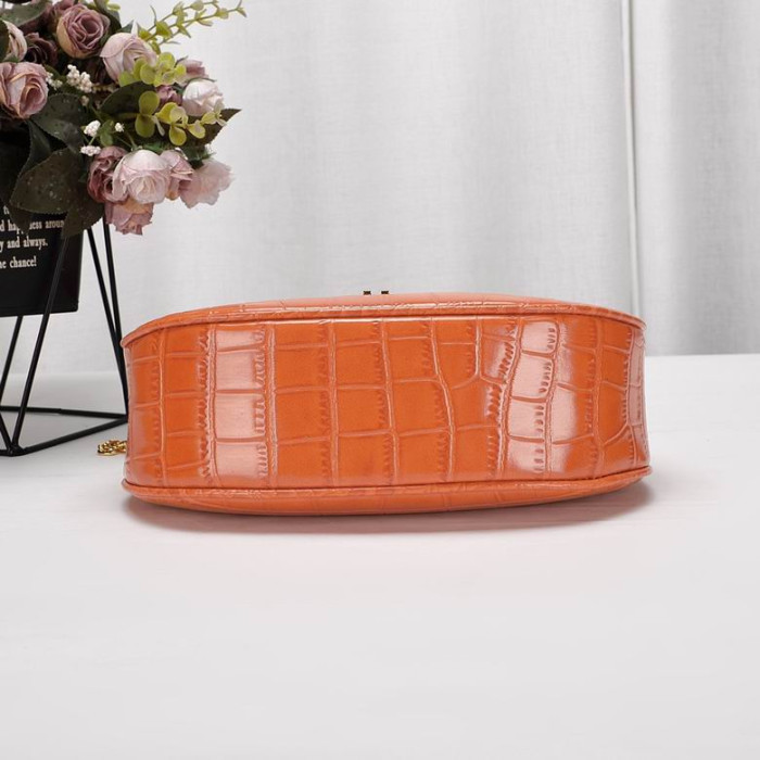 Tom Ford Naisten Mini Krokotiili Kuvio Olkalaukku Orange