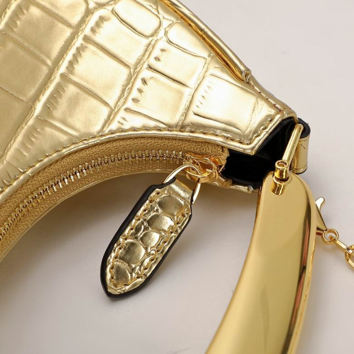 Tom Ford Naisten Mini Krokotiili Kuvio Olkalaukku Gold