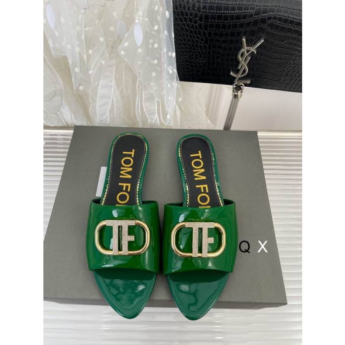 Tom Ford Patentti-Nahka TF-Logo Dian Vihreä