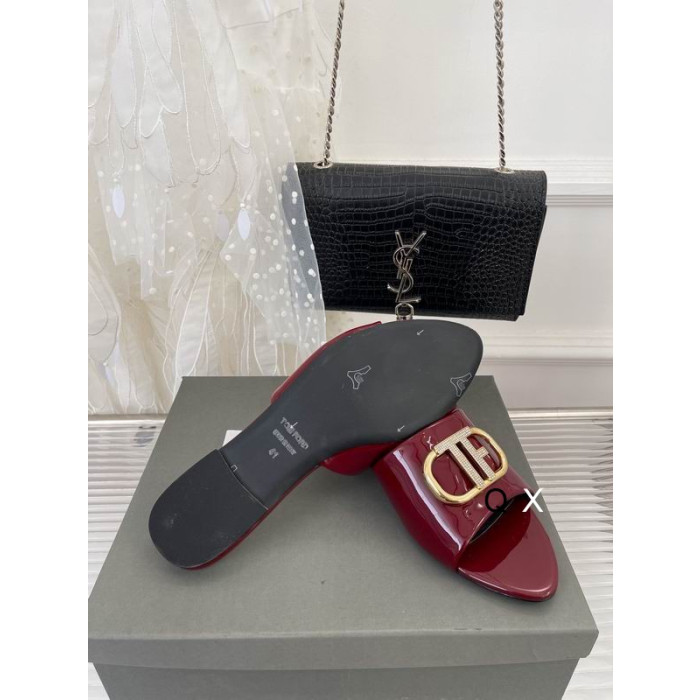 Tom Ford Patentti-Nahka TF-Logo Dian Punaviini